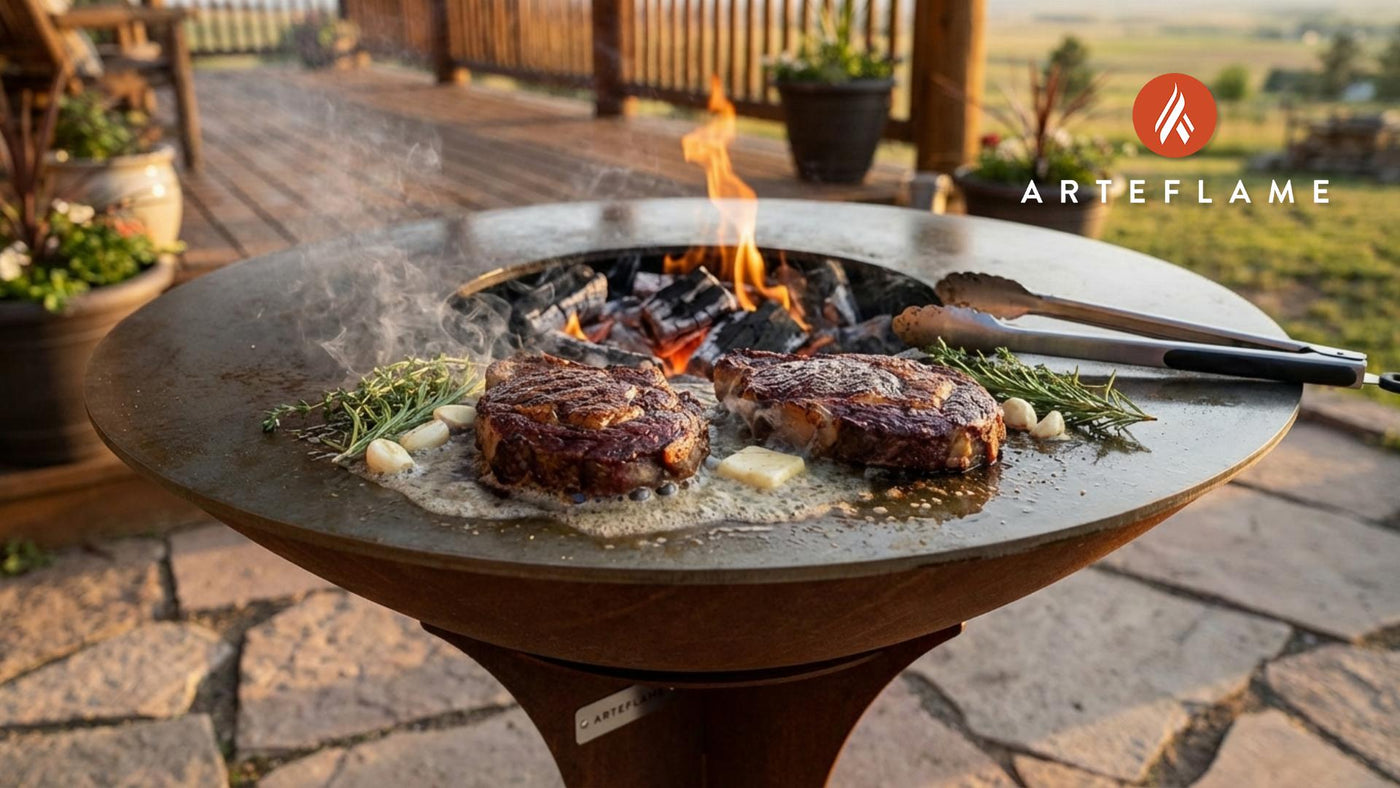 Perfectly Grilled Colorado Bison Ribeye: A Rustic Arteflame Feast