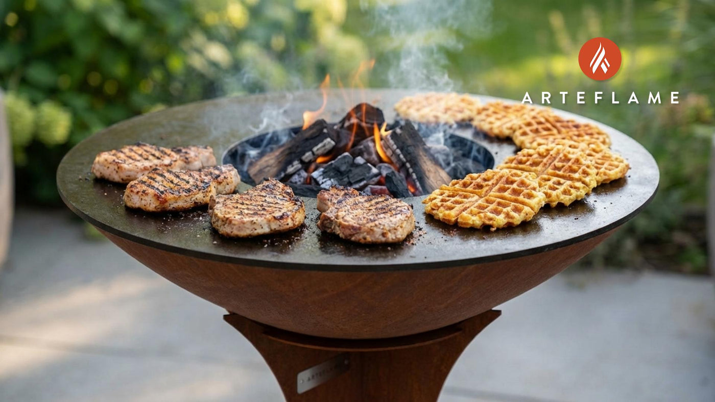 Grilled Pork Cutlets with Crispy Chaffles