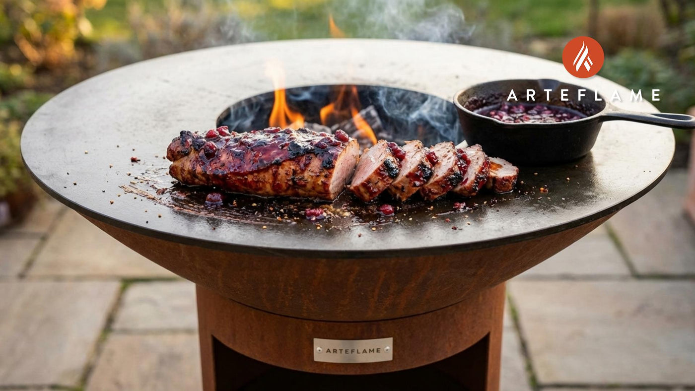 Grilled Cranberry-Glazed Pork Tenderloin on the Arteflame