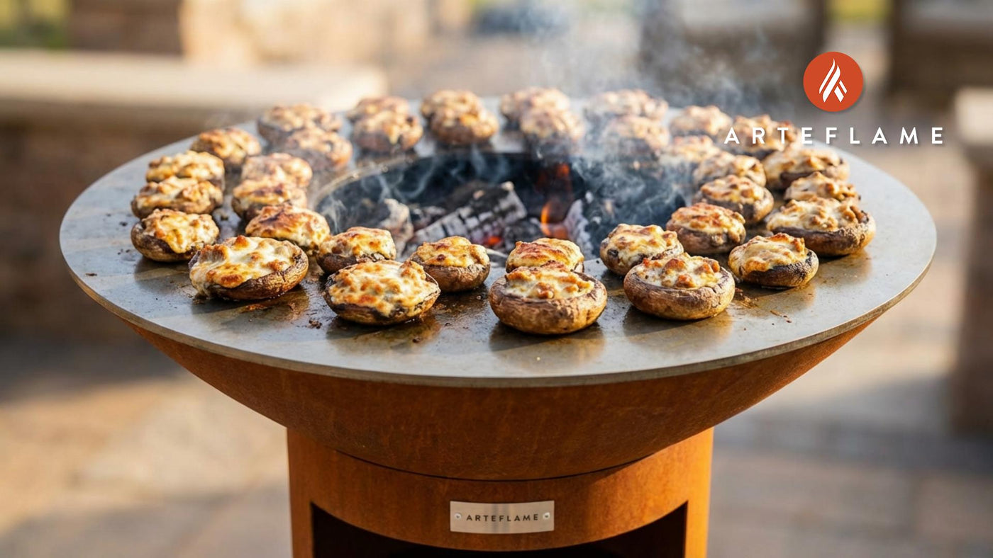 Grilled Pennsylvania Dutch Sausage Stuffed Mushrooms