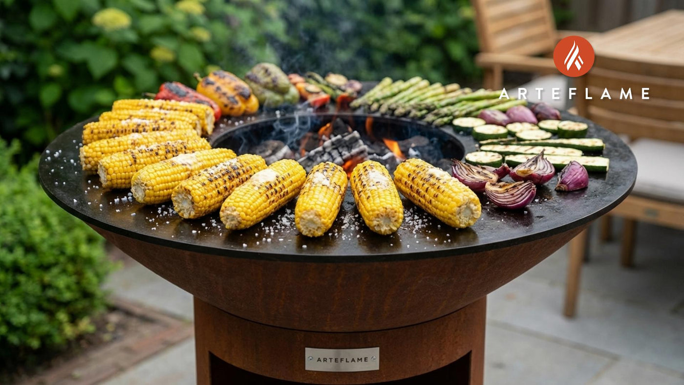 Authentic Albanian Grilled Corn (Misër i Pjekur) on the Arteflame