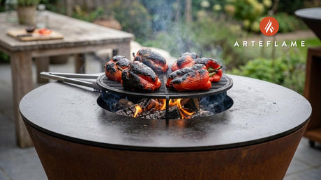 Smoky California Fire Roasted Red Peppers on the Arteflame