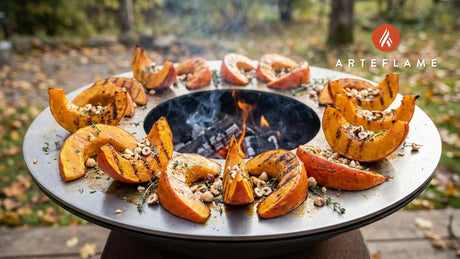 Finnish Charcoal Grilled Pumpkin with Hazelnuts on the Arteflame