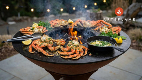 Smoked & Seared: Grilled Washington Dungeness Crab Legs with Garlic Butter