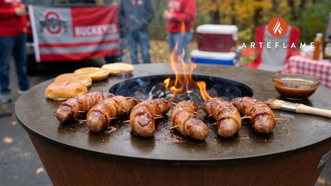 Ohio Buckeye Bacon Wrapped Brats: The Ultimate Tailgate Recipe
