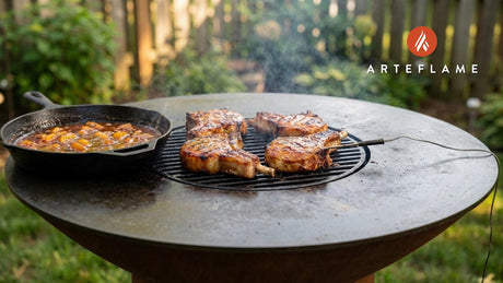 Grilled Georgia Peach Bourbon BBQ Pork Chops