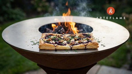 Rustic Polish Charred Beet & Goat Cheese Tart on the Arteflame Grill