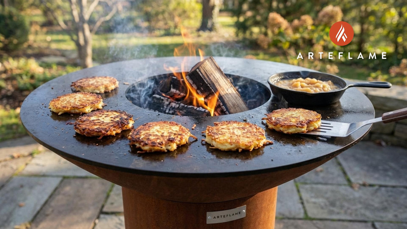 Grilled Latkes with Homemade Applesauce on the One Series 30