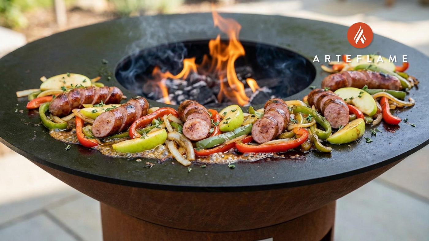 Grilled Vermont Sausage & Peppers with Maple Glaze | Arteflame Recipe