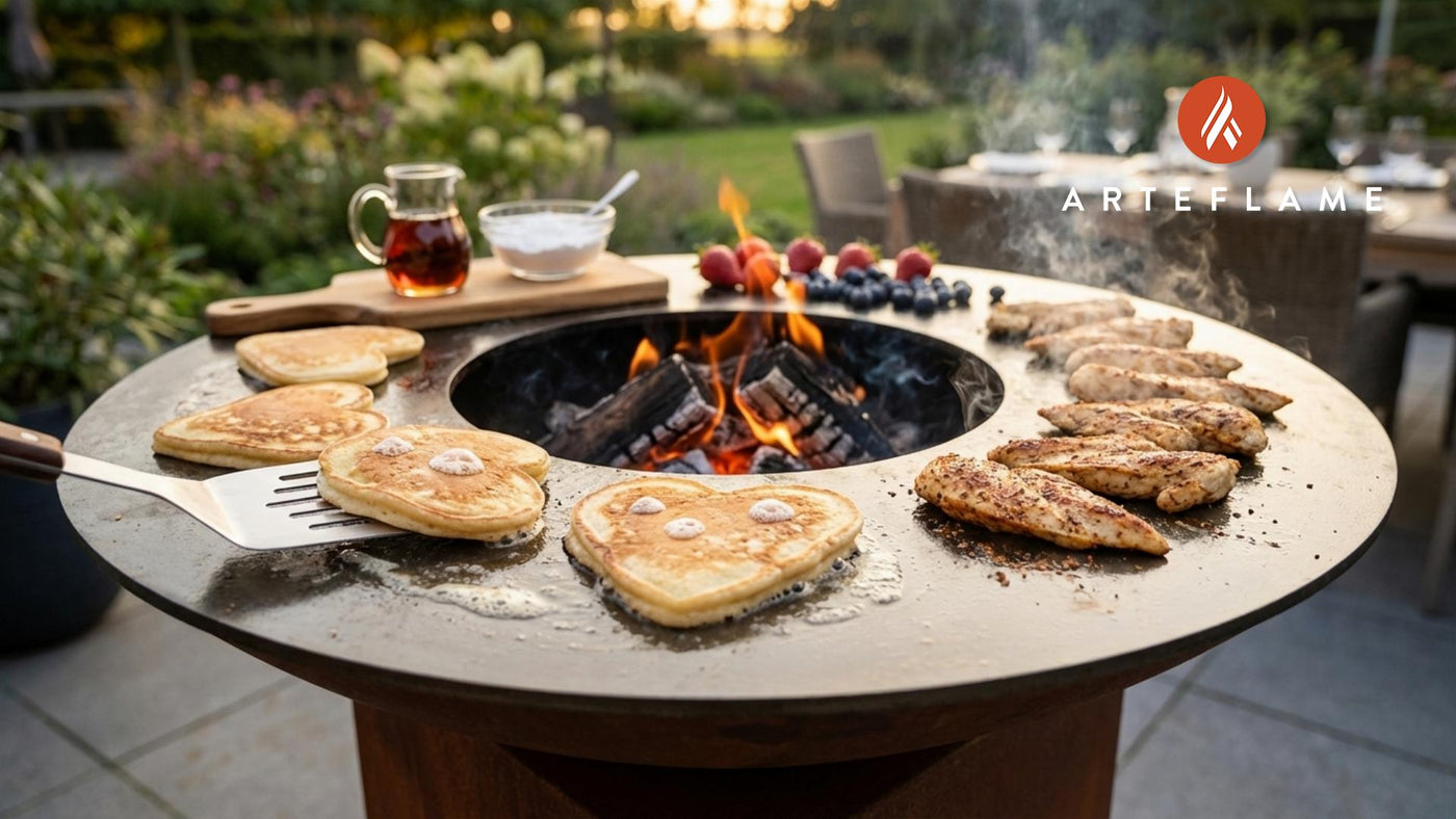 Valentine’s Day Chicken Pancakes on the Arteflame Grill