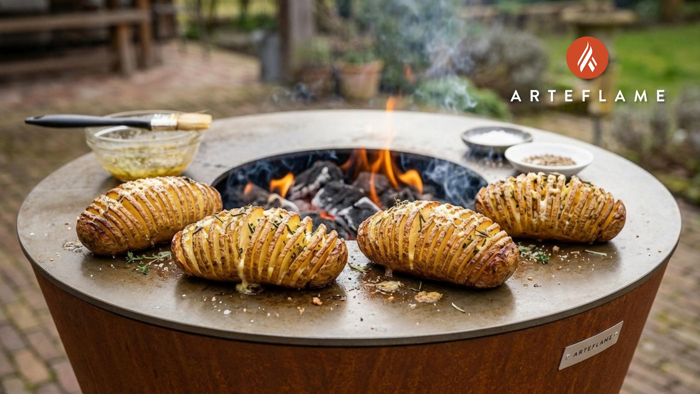 Smoky & Crispy: The Ultimate Idaho Russet Hasselback Potatoes on the Arteflame Grill