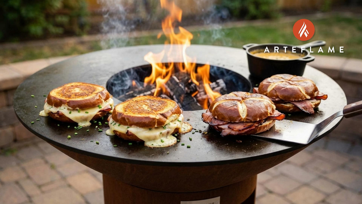 The Ultimate German Grilled Cheese on a Pretzel Bun