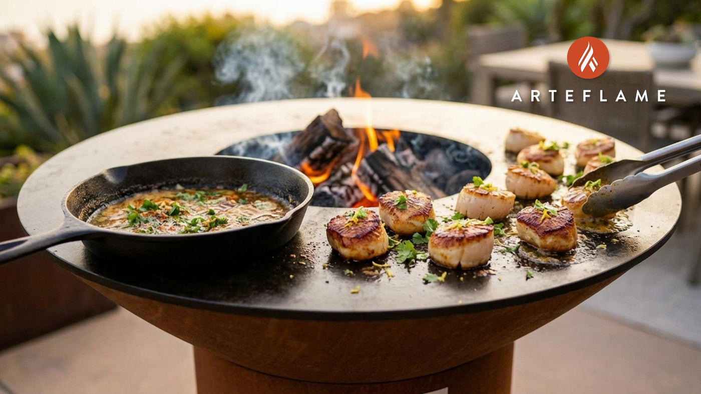 Portuguese-Style Grilled Scallops with Lemon Garlic Butter