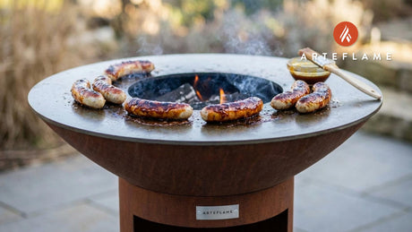 Grilled Bavarian Honey Sausages with Sweet Mustard Glaze