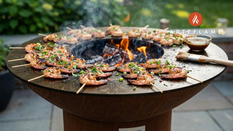 Grilled Massachusetts Maple BBQ Shrimp Skewers | Arteflame Recipe