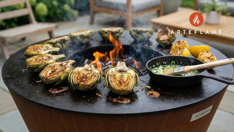 Smoky Grilled Spanish Artichokes with Garlic Lemon Butter