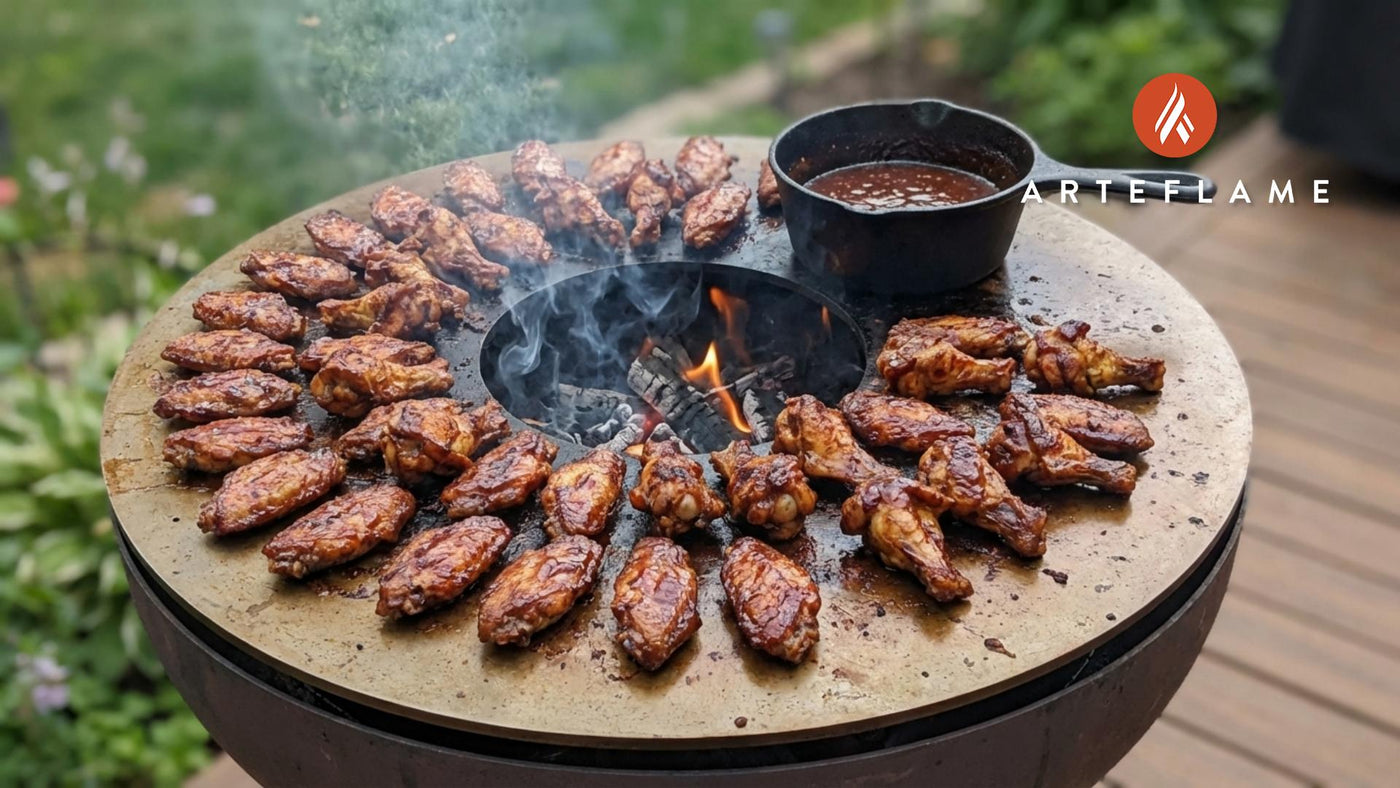 Smoky Illinois-Style Grilled BBQ Chicken Wings on the Arteflame