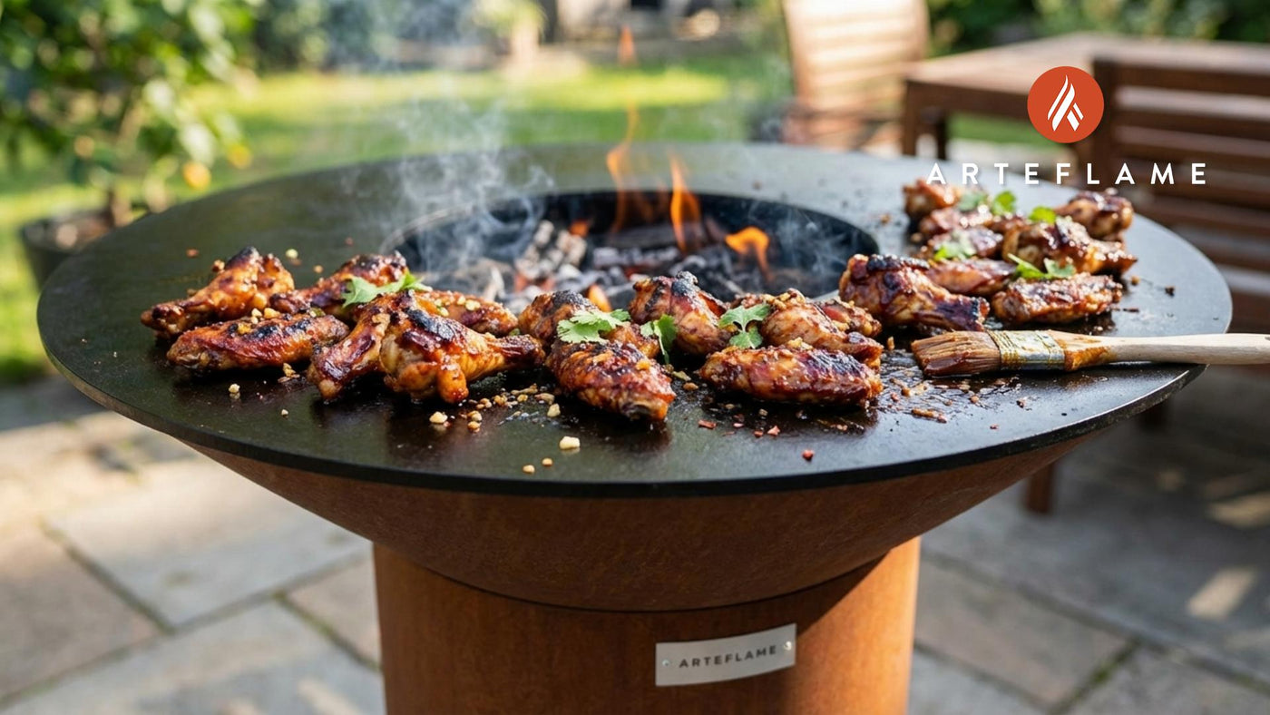 Spicy Beer-Glazed Chicken Wings on the Grill