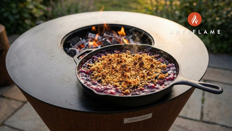 Grilled Berry Crisp with Pork Panko Topping