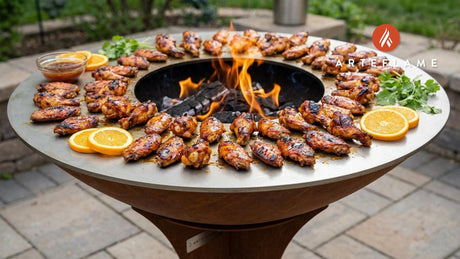 Honey Sriracha Orange Chicken Wings on the Arteflame Grill
