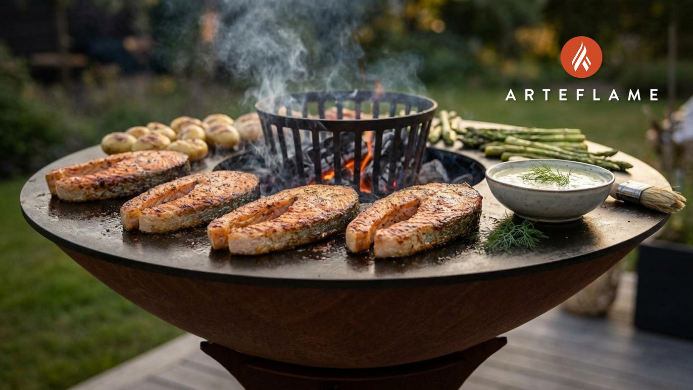Authentic Danish Dill Grilled Salmon Steaks | Arteflame Grill Recipe