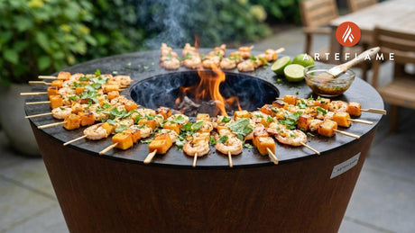 Tropical Grilled Papaya and Shrimp Skewers for the Arteflame Grill