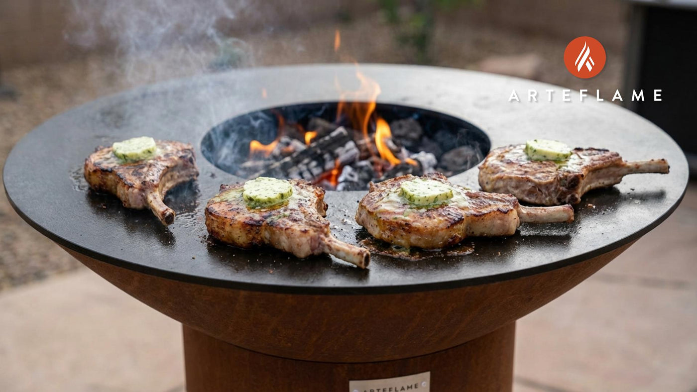 New Mexico-Style Grilled Pork Chops with Roasted Green Chile Butter