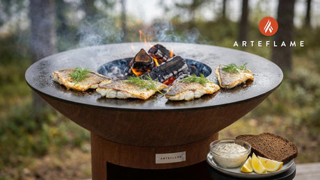 Authentic Finnish Smoked Whitefish with Horseradish Cream on the Arteflame