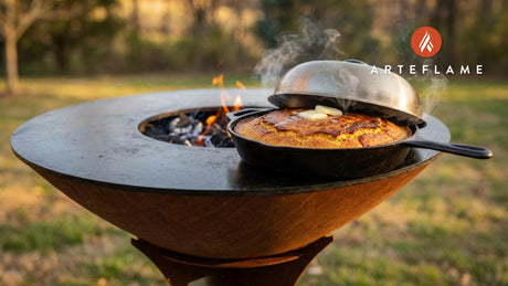 Authentic West Virginia Grilled Cast Iron Cornbread