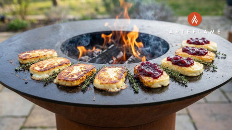 Grilled Polish Oscypek with Cranberry Sauce