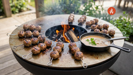 Authentic Grilled Swedish Meatball Skewers on the Arteflame
