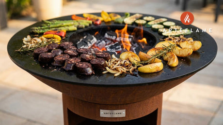 Grilled Polish Blood Sausage with Caramelized Apples