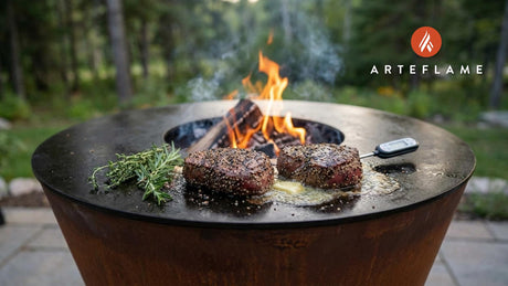 Grilled Canadian Peppercorn Crusted Moose Steak on the Arteflame