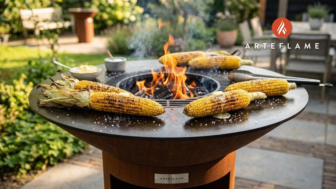 Authentic Albanian Grilled Corn (Misër i Pjekur) on the Arteflame
