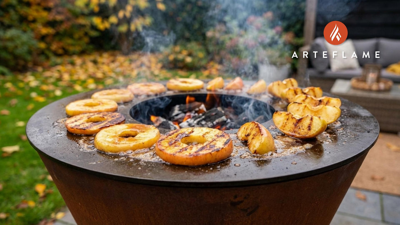 Warm Grilled New Hampshire Apple Slices with Cinnamon Maple Glaze