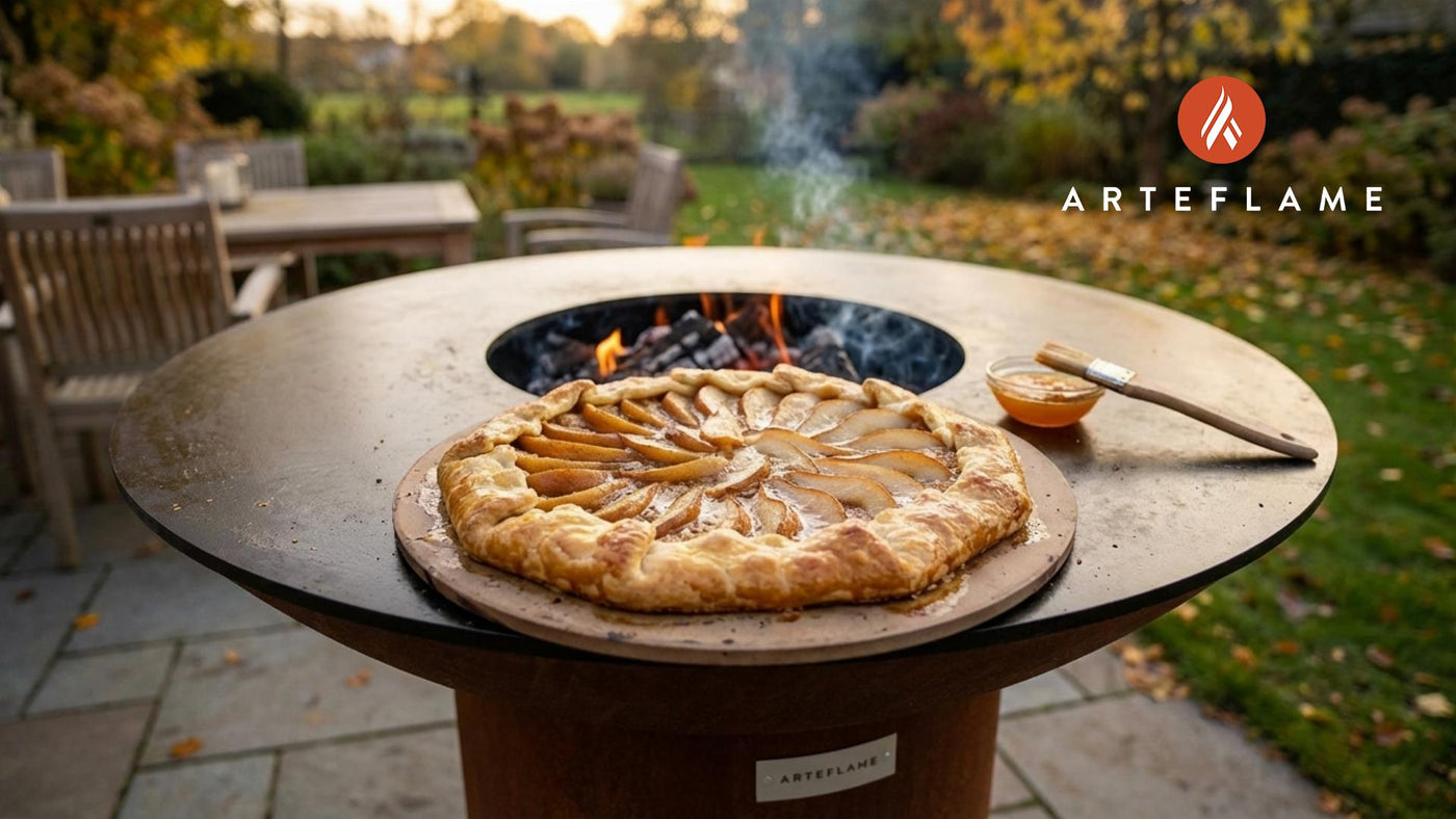 Rustic French Grilled Pear & Almond Galette Recipe