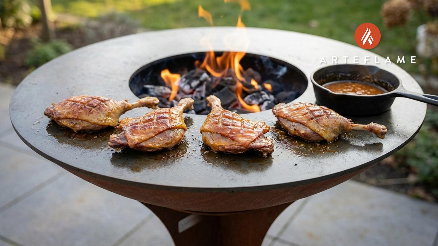Grilled Belgian Duck Legs with Savory Orange Glaze
