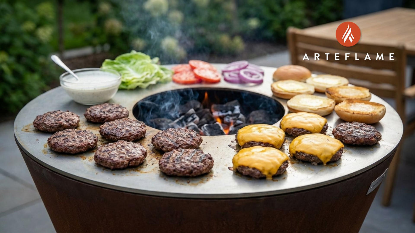 Grilled Double Cheeseburgers with Homemade Ranch Dressing