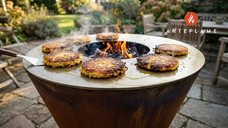 Authentic Danish Grilled Rösti: Crispy Potato Cakes on the Arteflame