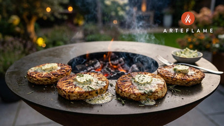 Smoky Grilled Celeriac Steaks with Garlic Herb Butter