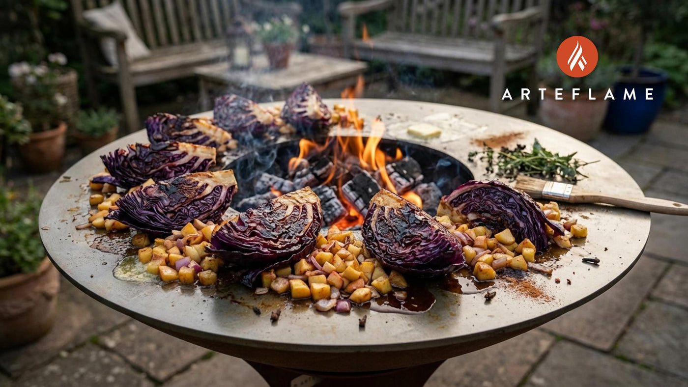 Smoky Dutch Charred Red Cabbage Wedges on the Arteflame Grill