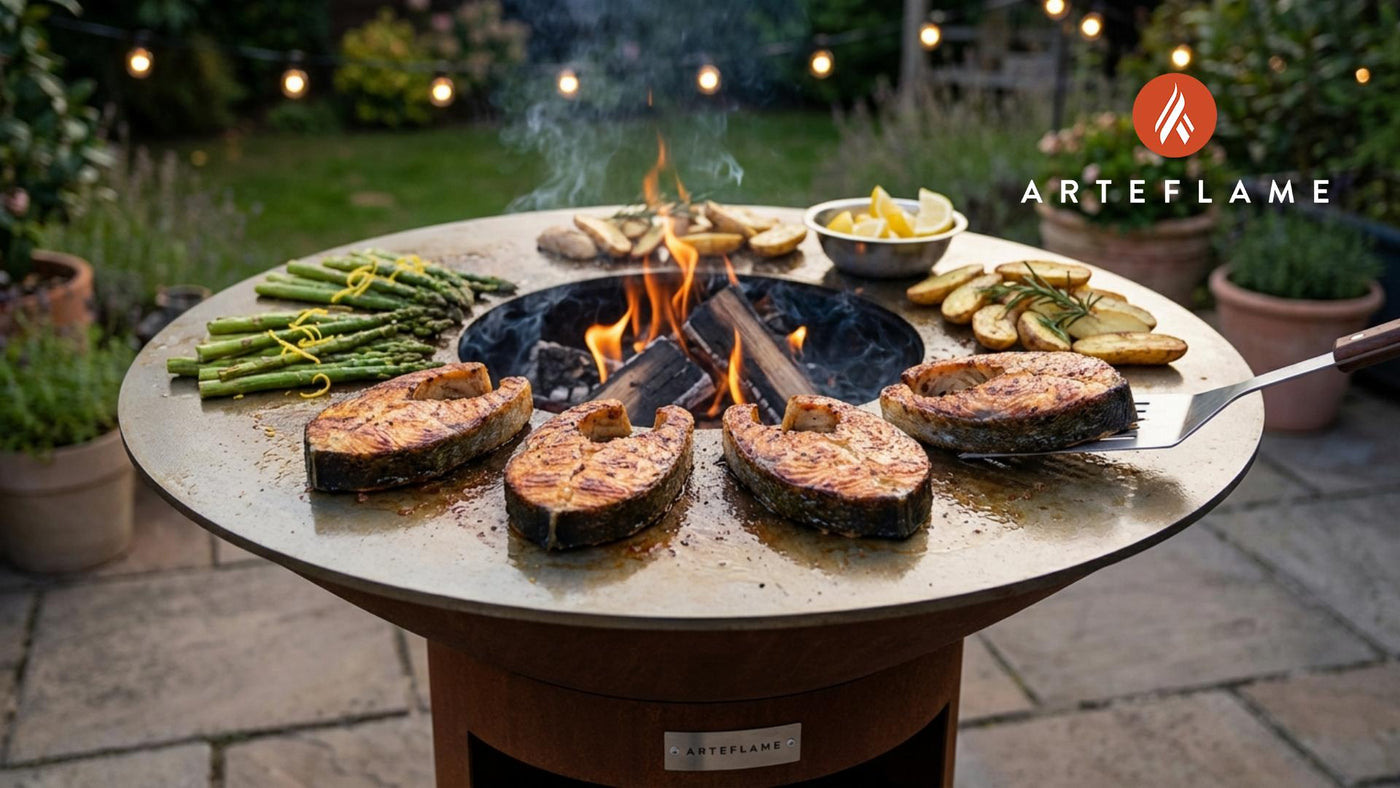 Perfectly Seared Oregon Grilled Sturgeon Steaks