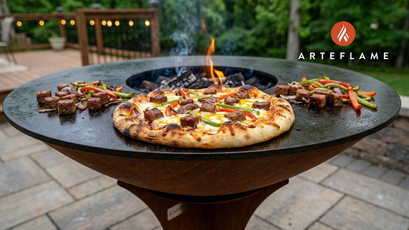 Pennsylvania Style Grilled Pizza with Scrapple & Veggies | Arteflame Recipe