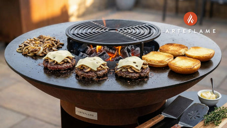 The Ultimate Illinois-Style Grilled Mushroom Swiss Burger on the Arteflame