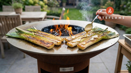 Smoky Belgian Grilled Leeks with Tangy Mustard Vinaigrette