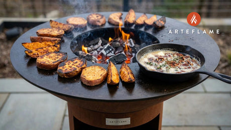 Smoky Charred Sweet Potatoes with Cane Syrup and Pecan Butter