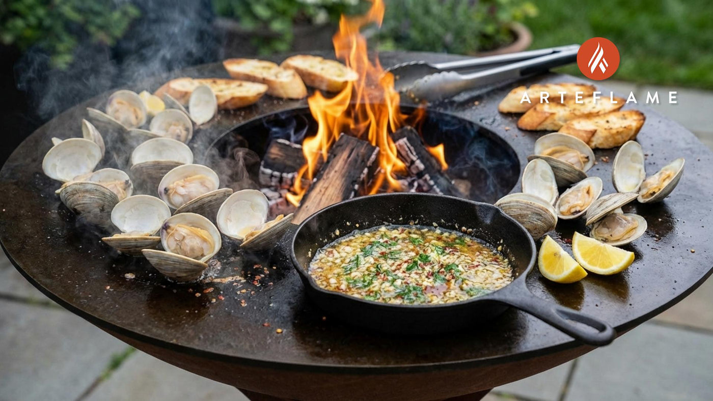 Smoky Grilled Alaska Clams with Rich Garlic Butter