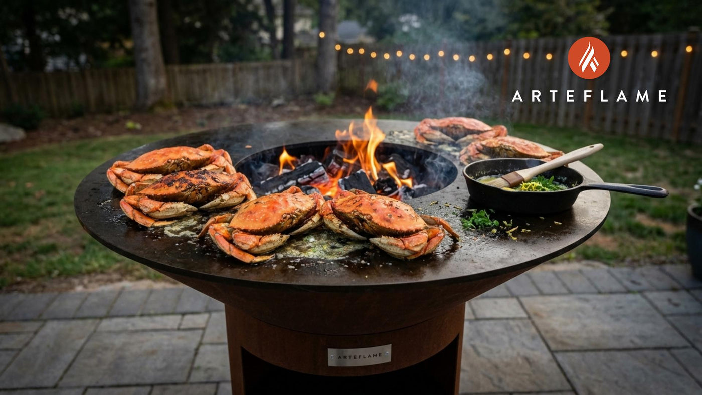 Fire-Seared Alaska Dungeness Crab with Garlic Herb Butter