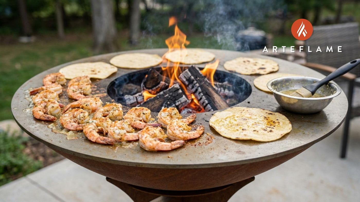 Texas-Style Grilled Garlic Butter Shrimp Tacos on the Arteflame