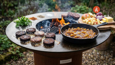 Crispy Grilled Welsh Black Pudding with Zesty Apple Chutney